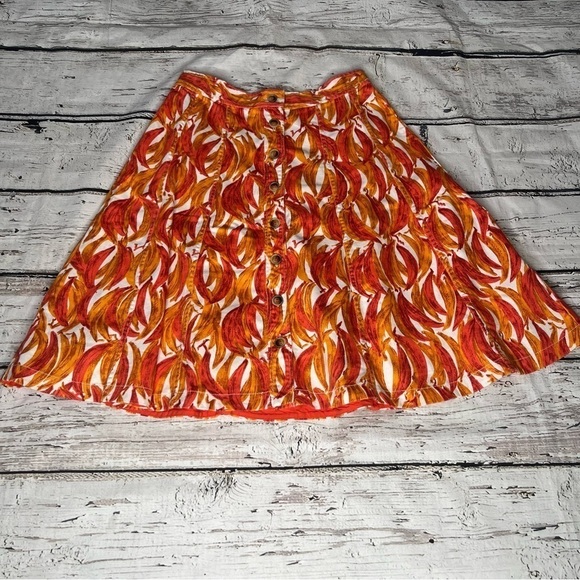 Anthropolgie Maeve Banana Grove A-Line Skirt Size 8p - Picture 1 of 9